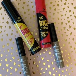 Essence Get Big Lashes Mascara and Make Me Brow Gel Set - Black and Brown.
